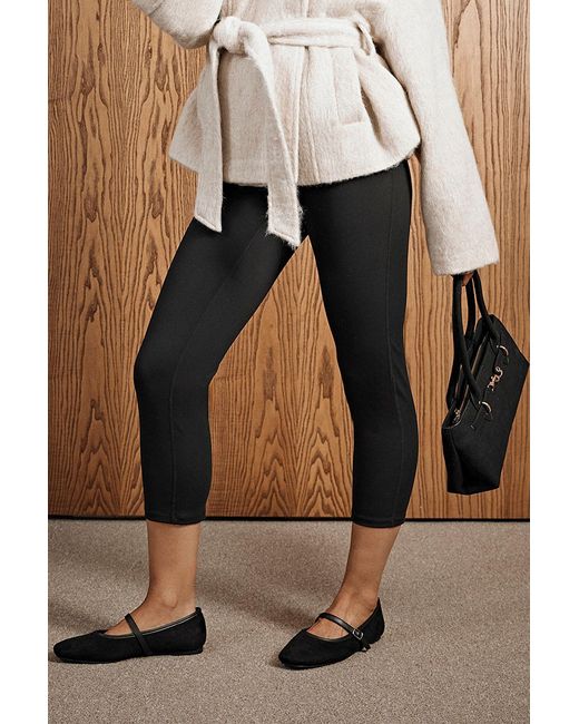 Boohoo Brown Wide Fit Faux Suede Square Toe Mary Jane Ballets
