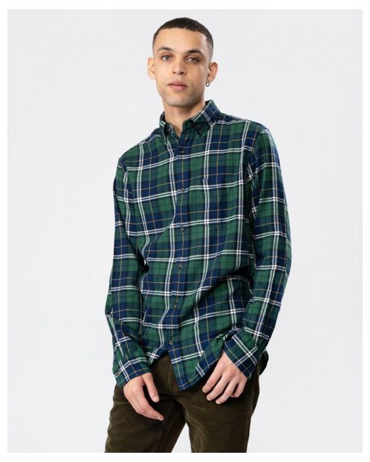 Gant Green Regular Fit Flannel Check Shirt for men