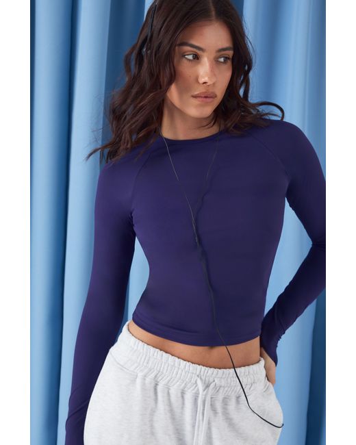 DSGN Studio Blue Sculpt Long Sleeve Top