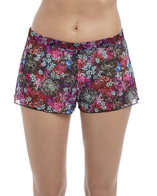 Freya Red Forest Song Lounge Shorts Fabric