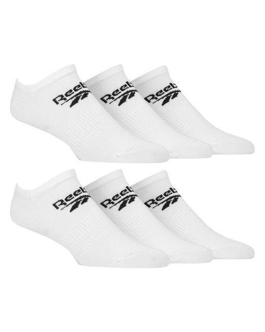 Reebok White Low Cut Breathable Trainer Sport Socks for men