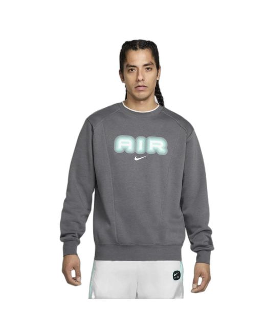 Nike Blue Air Crew Neck Fleece Sweatshirt for men
