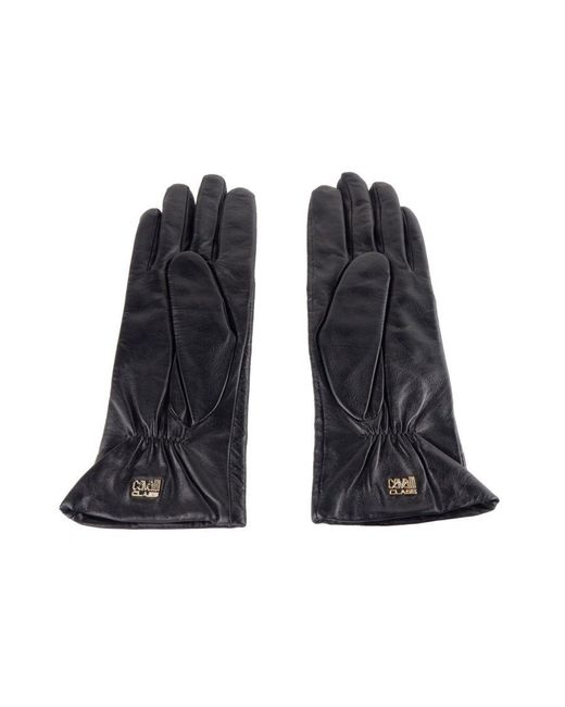 Class Roberto Cavalli Black Lambskin Leather Glove