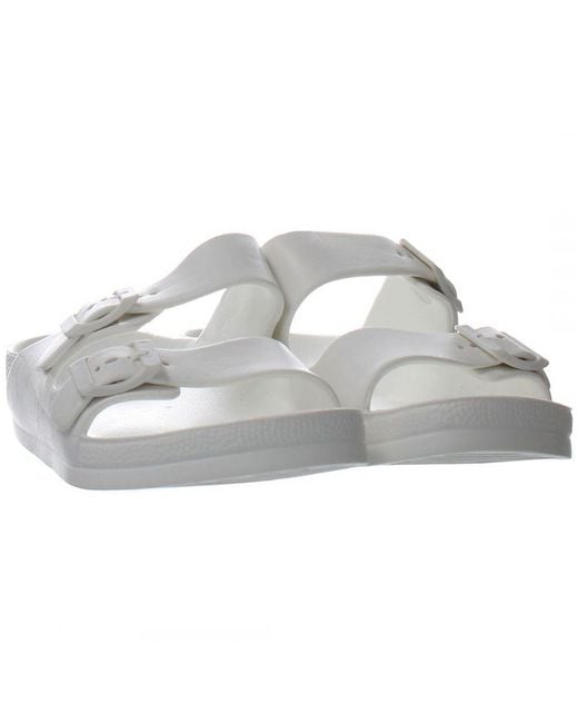 Original Penguin White Heatwave Sliders for men