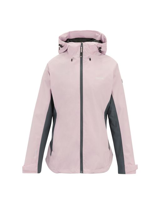 Regatta Pink Ladies Freesdale Waterproof Jacket (Powder Lilac/Dark Storm)