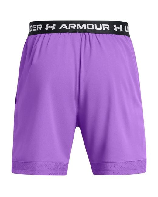 Under Armour Purple Vanish Fitness Shorts With Bold Logo for men