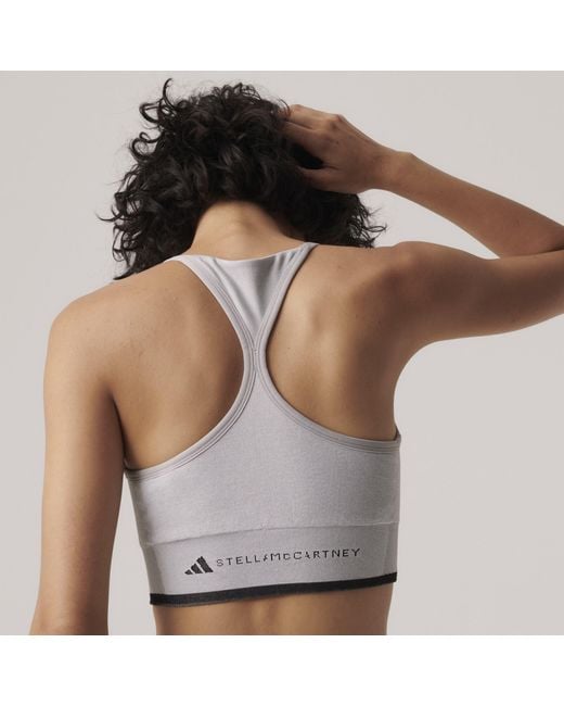Adidas By Stella McCartney Gray Medium Support Sports Bra