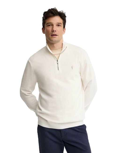 POLO CLUB White Zip Neck Sweater Pullover12 for men