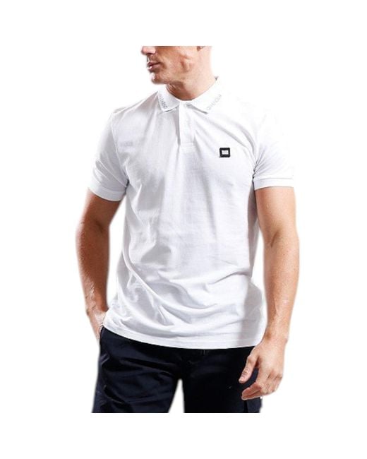 Weekend Offender White Polo Shirt Colo Summer Top Wear Casual Cotton for men