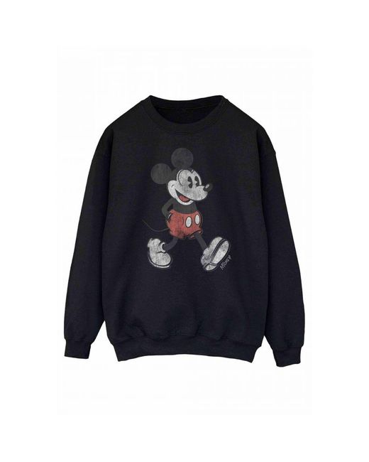 Disney Blue Ladies Walking Mickey Mouse Sweatshirt ()