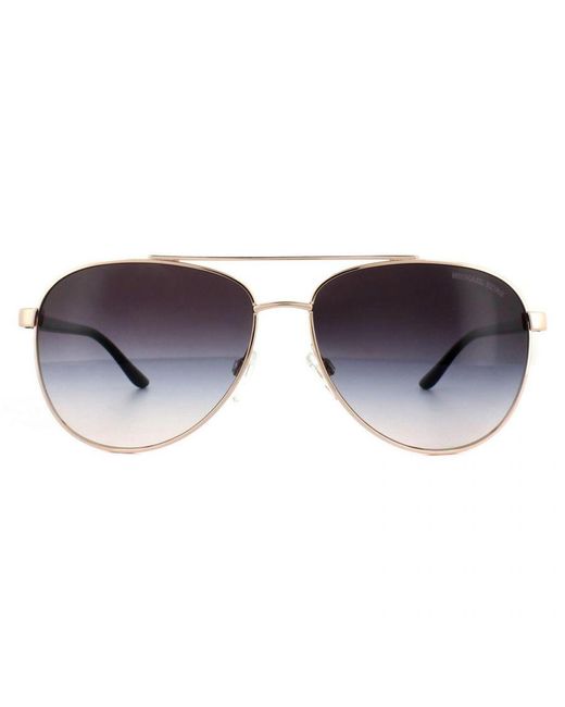 Michael Kors Blue Aviator Rose Gradient Sunglasses Metal