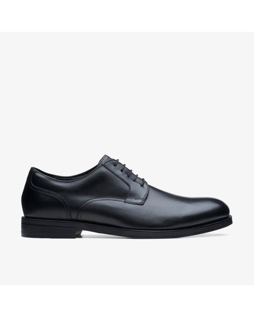 Clarks Black Craftdean Lace Leather Shoes for men