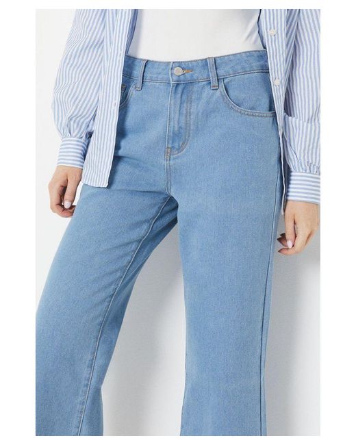 PRINCIPLES Blue Petite 7/8 Wide Leg Jean