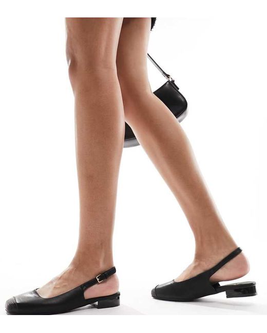 ASOS Natural Wide Fit Landon Sling Back Ballet