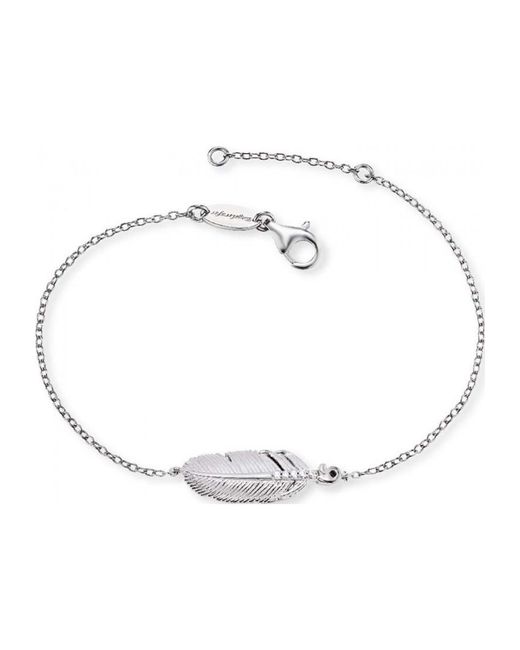 Engelsrufer White Erb-Lilfeder-Zi Ladies Feather Bracelet