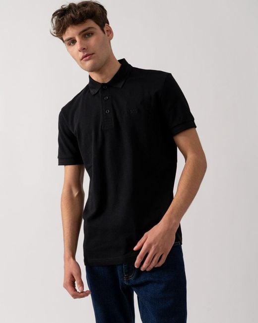 Boss Black Paddy Cotton-piqué Polo Shirt With Contrast Logo for men