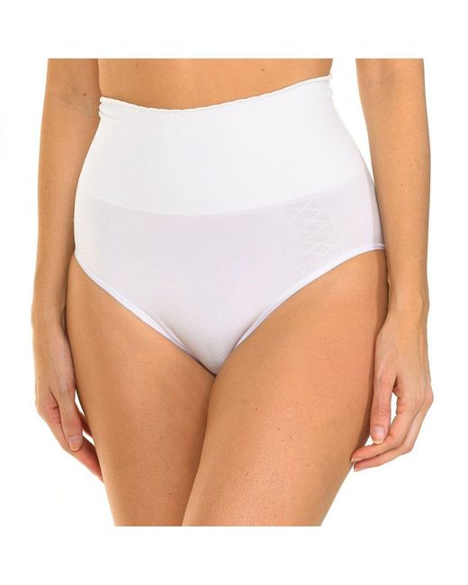 Intimidea White Womenss Microfiber Fabric Shaping High Brief 311300