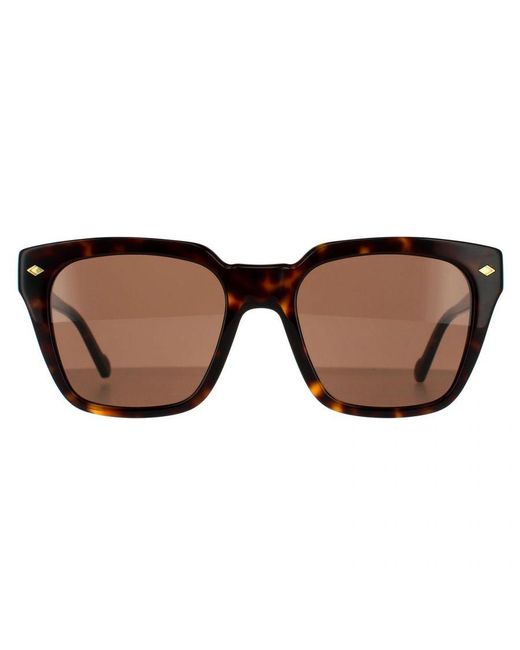 Vogue Brown Square Dark Havana Sunglasses