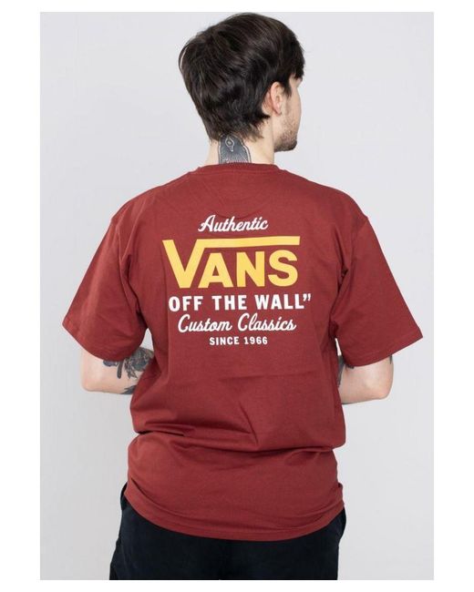 Vans Red Mn Holder St Classic T Shirt Jersey for men