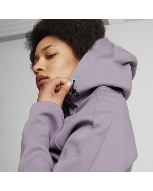 PUMA Purple Evostripe Striped Activewear Jacket