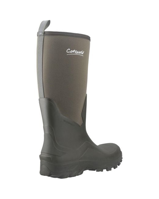 Cotswold Gray Nailsworth Rubber Wellington Boots