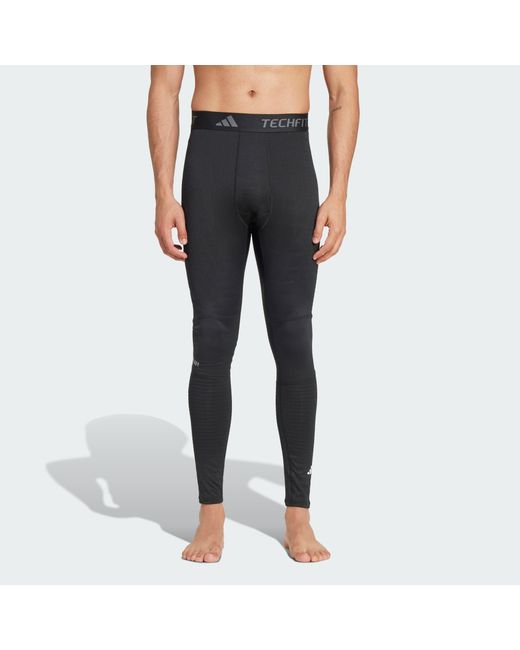 Adidas Originals Black Techfit Cold.Rdy Training Long Tights for men