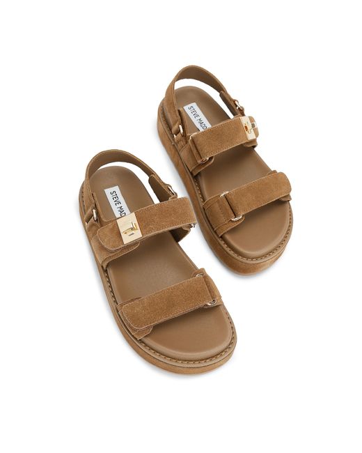 Steve Madden Brown Suede Bigmona 215 Sandals