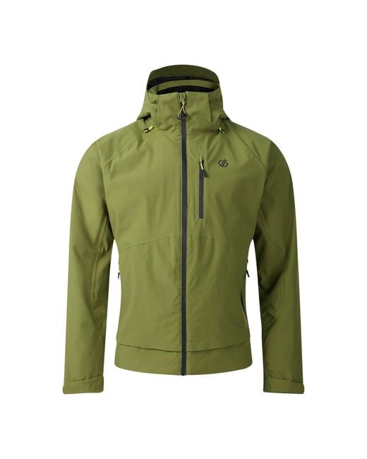 Dare 2b Green Switch Out Lll Waterproof Jacket (Nephrite Solid) for men