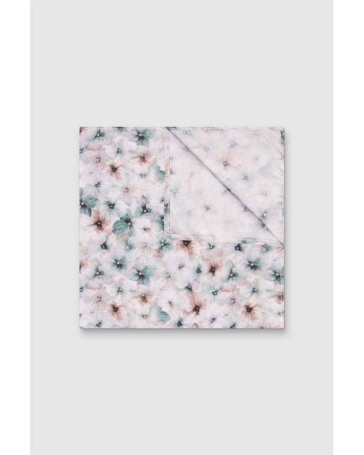 Alexandre Silver Label White Pocket Square for men