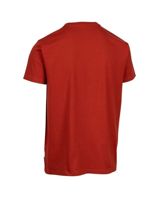 Trespass Red Chera Geographic Print Crew Neck Short Sleeve T-Shirt for men