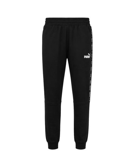 PUMA Black Essential+ Tape Track Pants for men