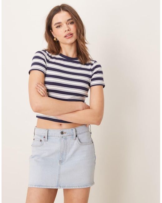 Abercrombie & Fitch Natural Denim Mini Skirt