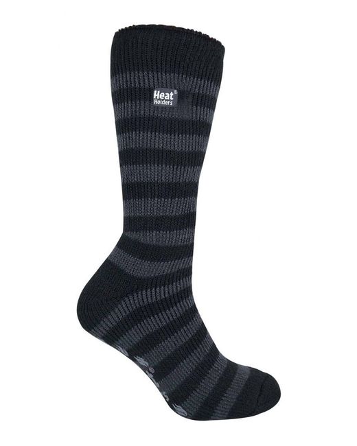 Heat Holders Black Thermal Slipper Socks for men