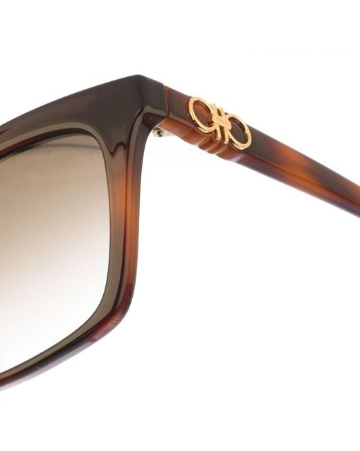 Ferragamo Brown Square Shaped Acetate Sunglasses Sf1027S