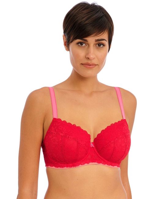 Freya Red 5453 Offbeat Half Cup Bra