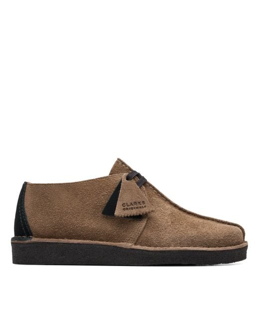 Clarks Brown Desert Trek Shoes for men
