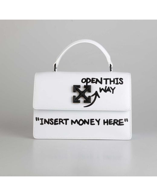 Off-White c/o Virgil Abloh Gray Off- Accessories Off Jitney 1.4 Top Handle Bag