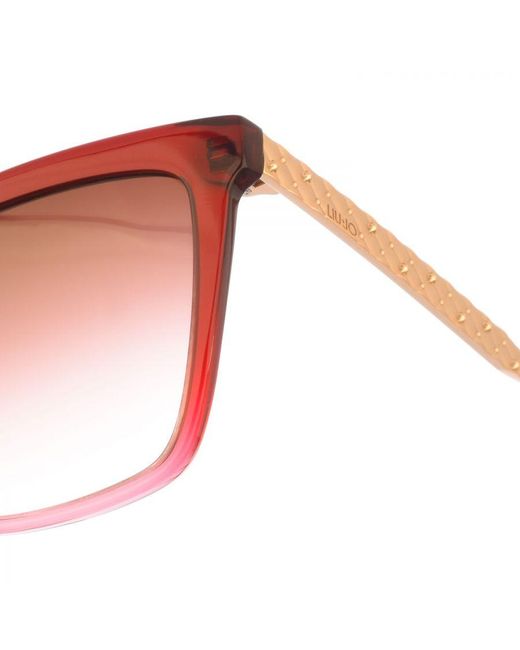 Liu Jo Square Shaped Acetate Sunglasses Lj753S in Pink | Lyst UK