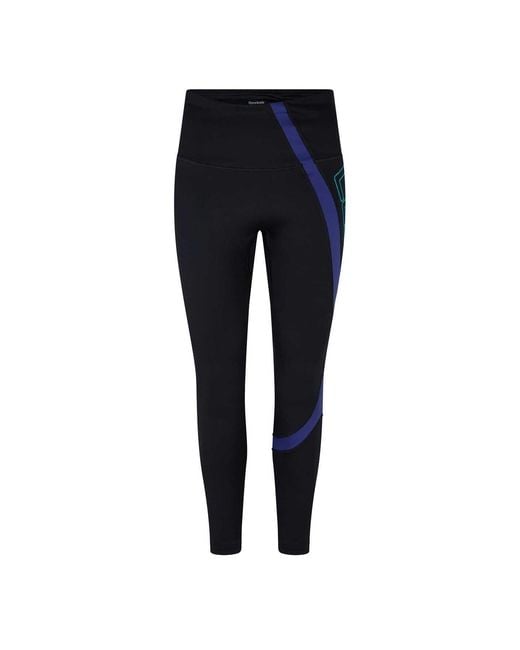 Reebok Blue Ladies Les Mills Vector Leggings Marl)