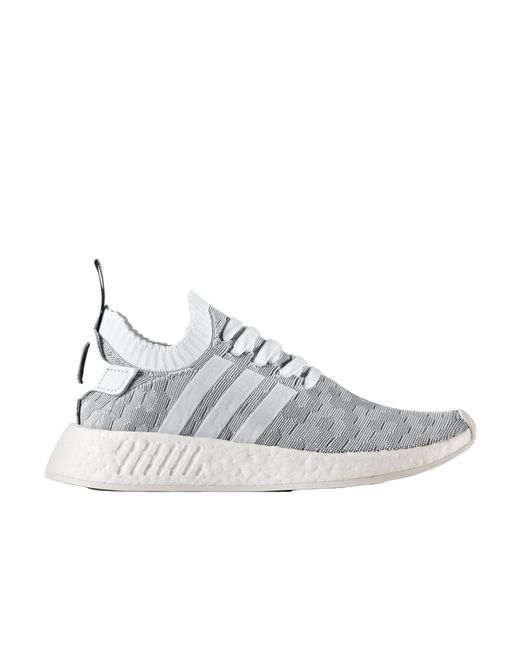 Adidas Gray Nmd_R2 Primeknit Running Trainers