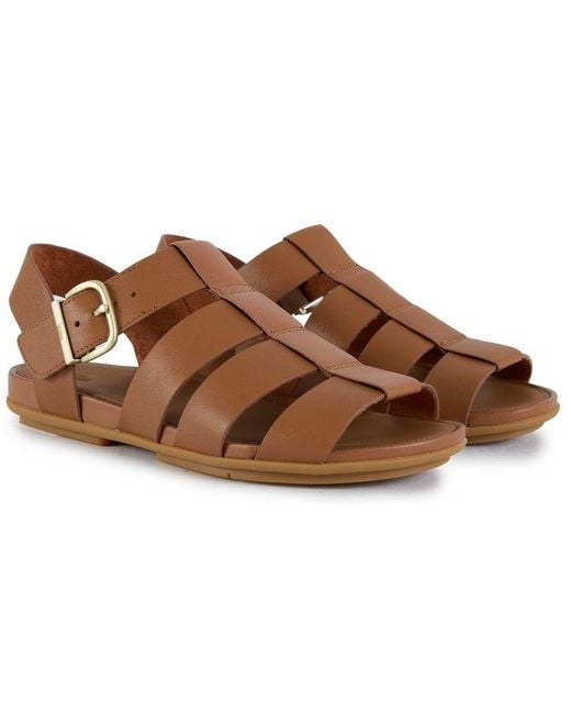Fitflop Brown Gracie Leather Fisherman Sandals