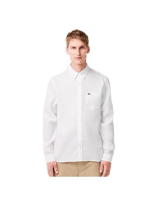 Lacoste White Shirt Crocodile for men