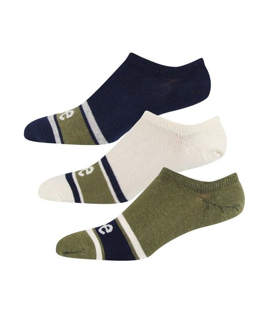 Lee Jeans Blue Gerrard Lettering Ankle Socks 3 Pack for men