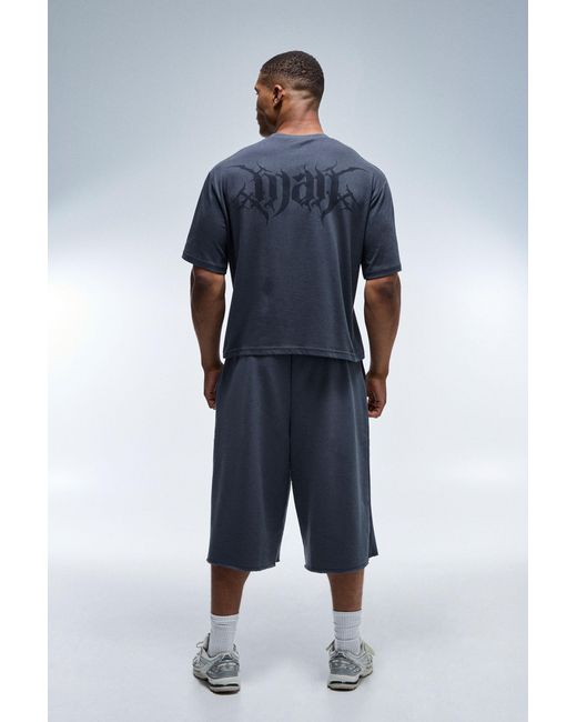 BoohooMAN Blue Active Boxy T-Shirt for men