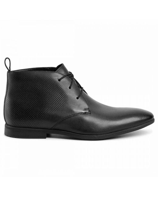 Clarks Black Bampton Up Boots Leather for men
