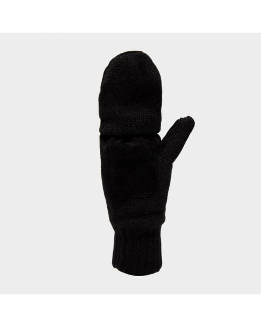Peter Storm Black Thinsulate Convertible Fingerless Gloves for men