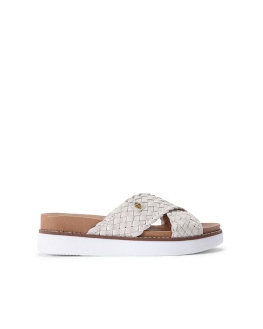 Kurt Geiger White Leather Kgl Weave Sandal Sandals