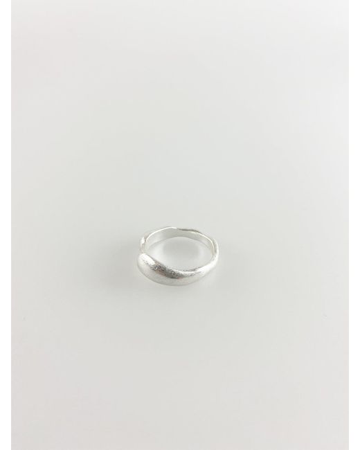 SVNX White Ridged Ring