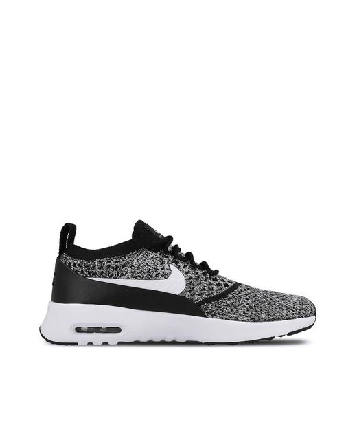 Nike Black Air Max Thea Ultra Flyknit Laceup Synthetic Trainers 881175 001