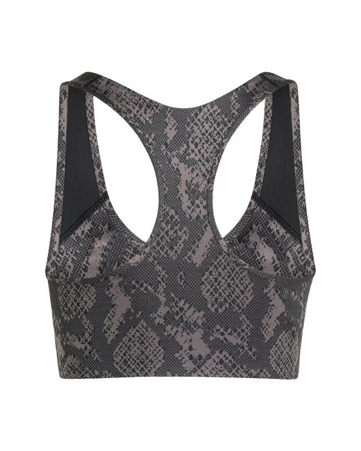 Adidas By Stella McCartney Gray Power Impact Training Bra Medium Support Printed